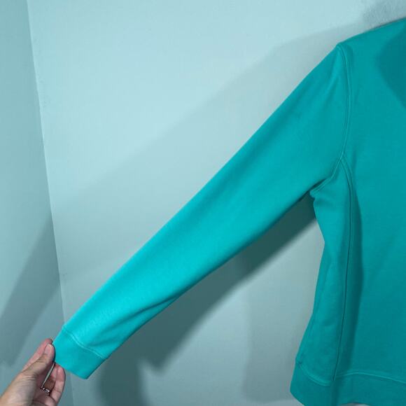 Vineyard Vines Women Teal Quarter Zip Pullover Sweatshirt Size S - Picture 5 of 7